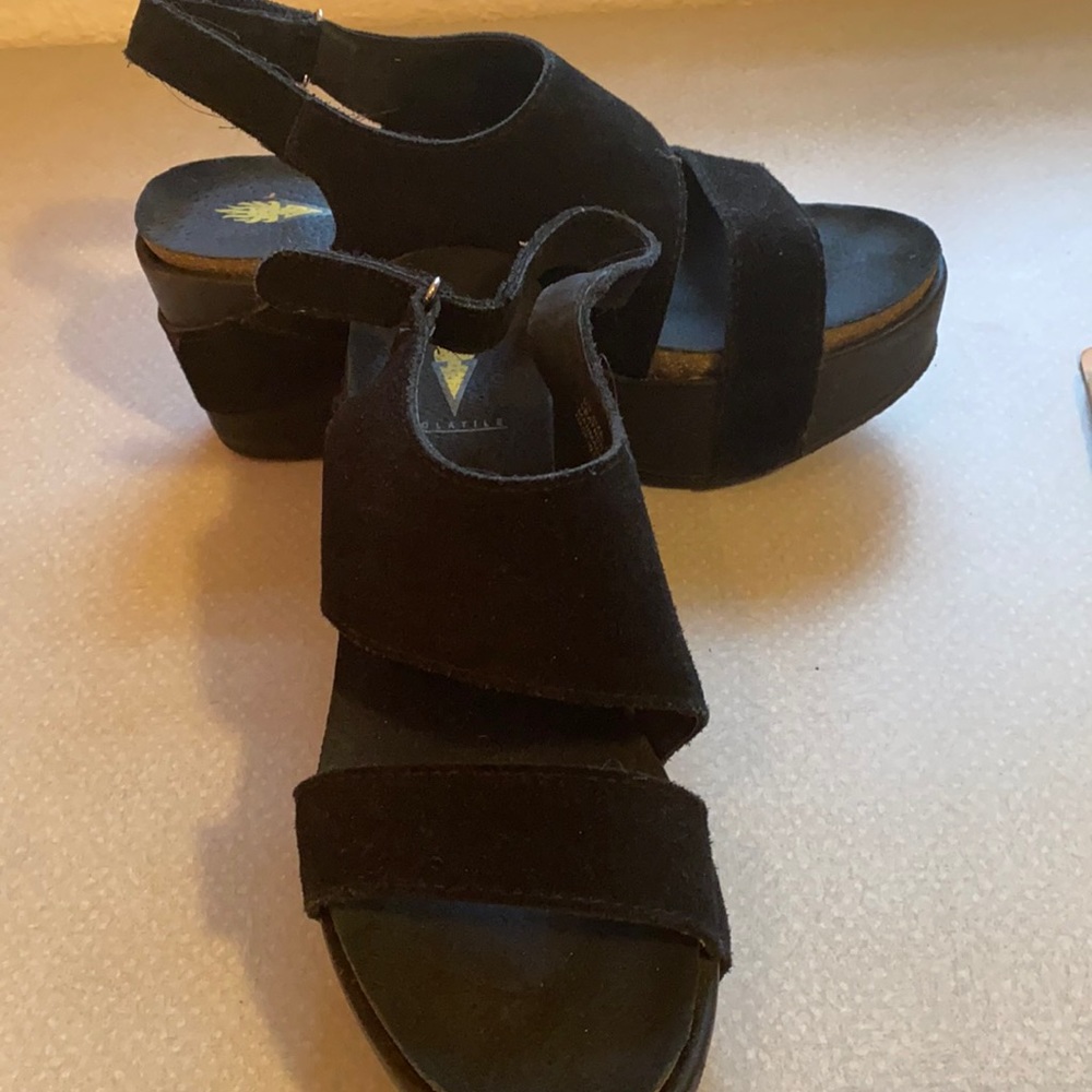 Black high heel Wedges